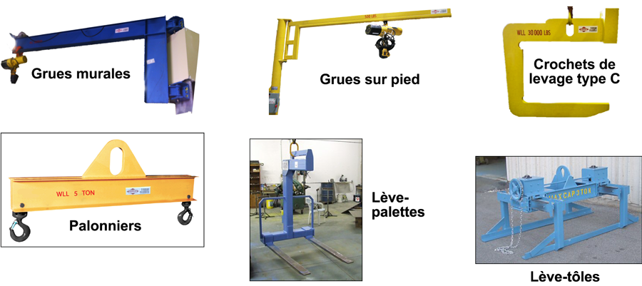 Produits de levage sp&eacute;cialis&eacute;s